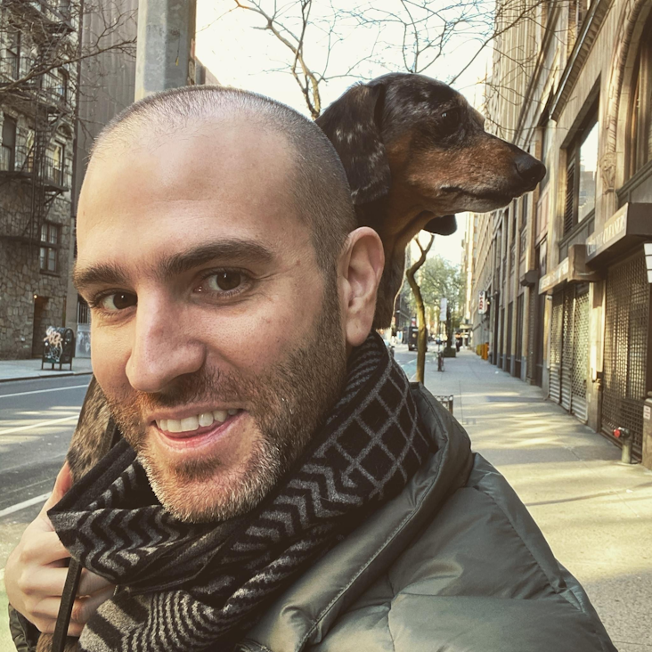 Yale Fox with his dog, Elly